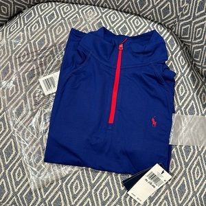 New with tags Ralph Lauren blue red quarter zip pullover XL 18-20